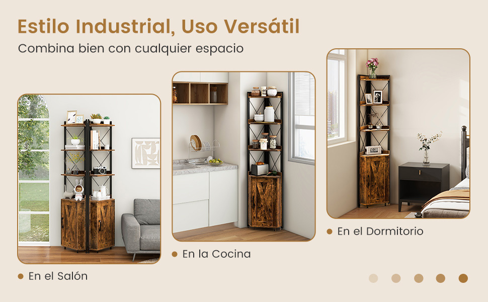 estantería rústica