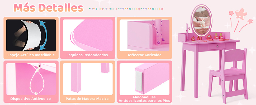 juego de tocador para niños