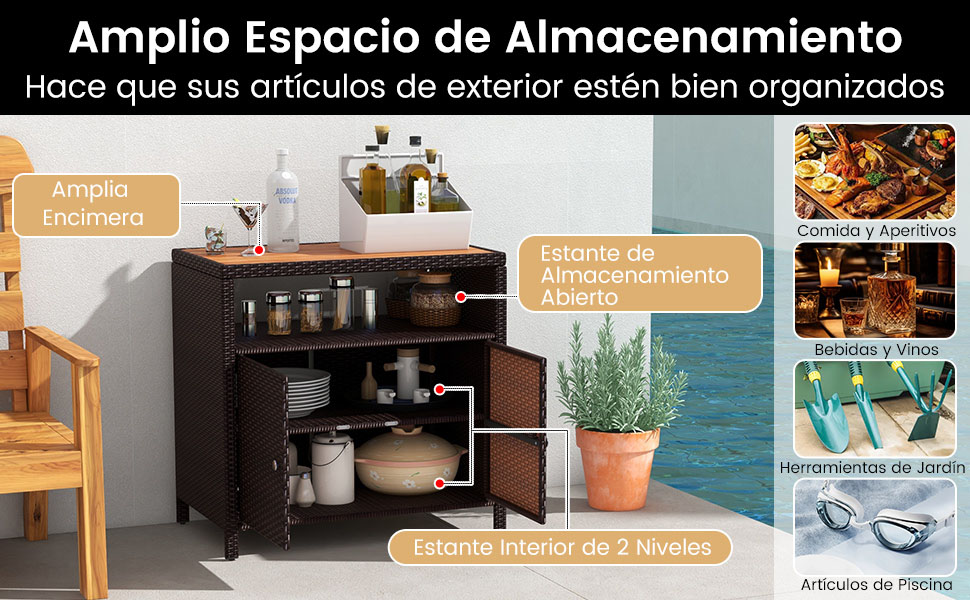 organizador de almacenamiento de mimbre