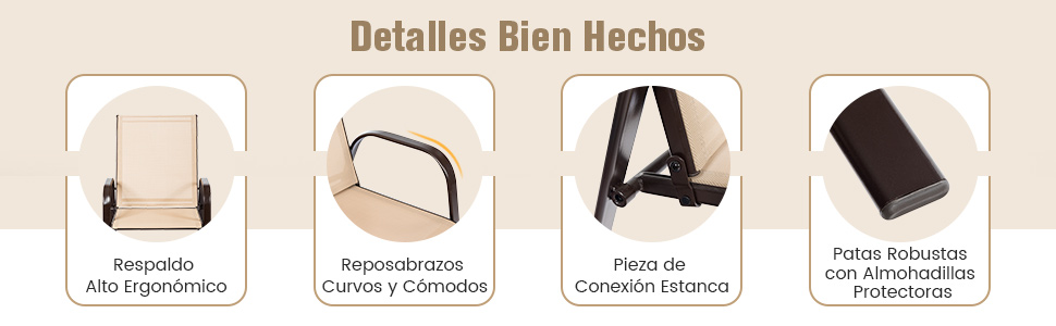 Silla de exterior transpirable