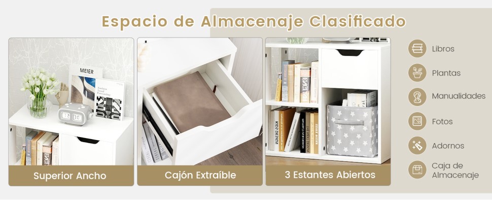 estantería de madera