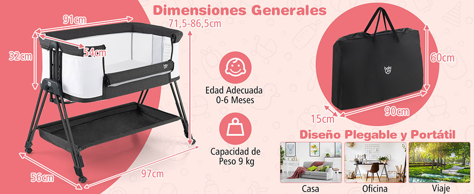cuna portátil para dormir juntos
