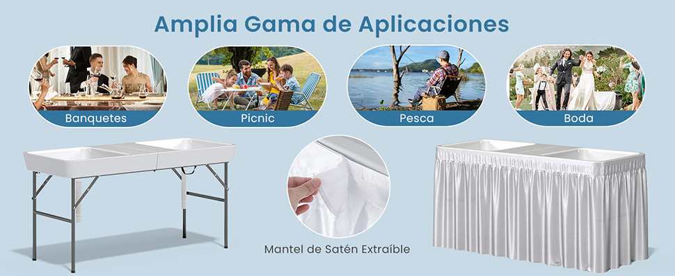 buffet refrigerante para ensaladas al aire libre