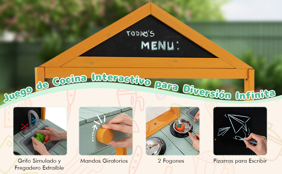 Cocina lodo exterior niños