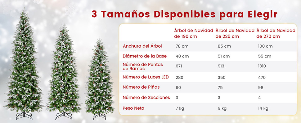Árbol de Navidad para espacios pequeños