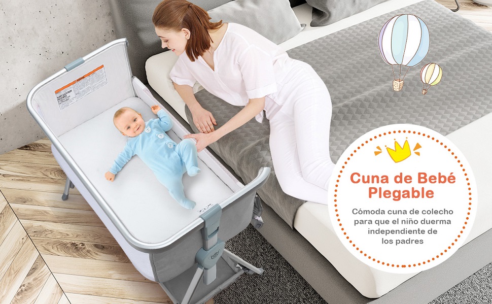  cuna de bebé con altura ajustable