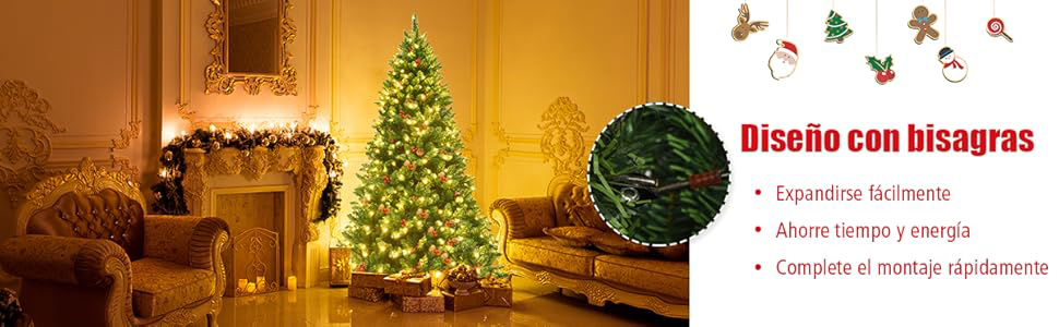 árbol de Navidad con base de metal