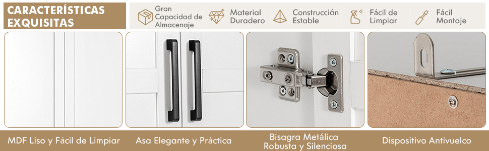 Estantería con puertas