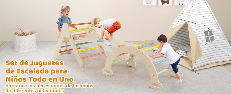 juguetes de escalada para niños pequeños de madera