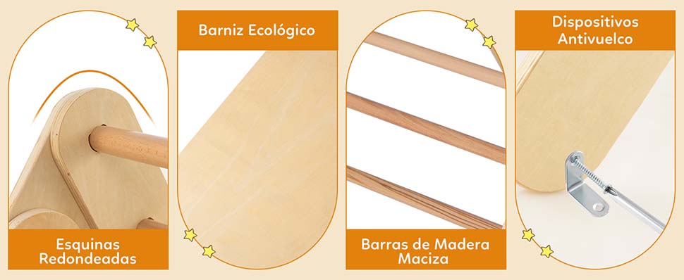 juguetes de escalada de madera para niños