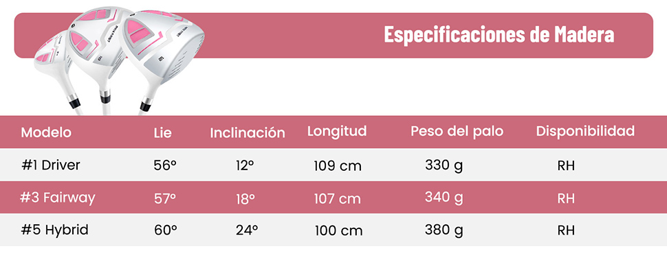 juego completo de palos de golf para diestros