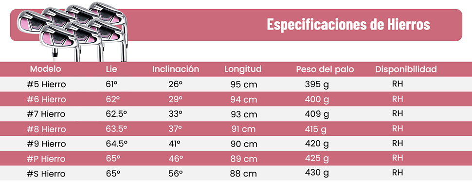 Juego completo de palos de golf 