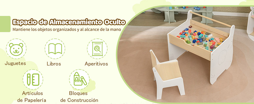 escritorio y silla para niños