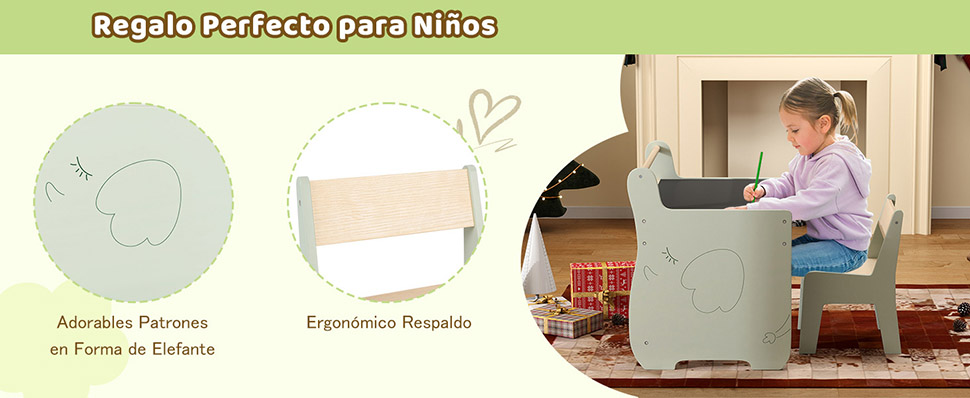 conjunto de mesa y silla multifuncional para niños para jugar