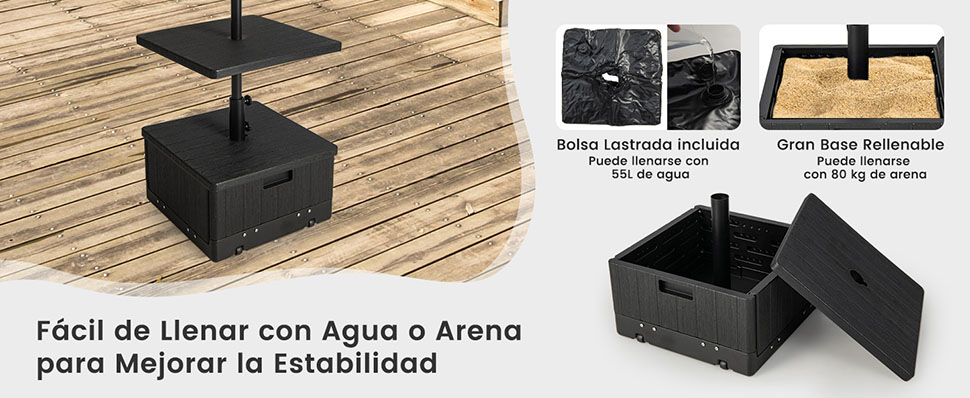 Peso para sombrilla