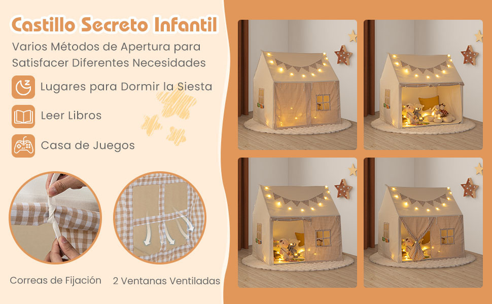 Carpa infantil con banderines