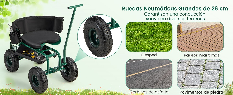  carrito de plantación con ruedas