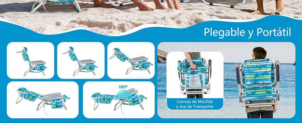 Silla camping plegable