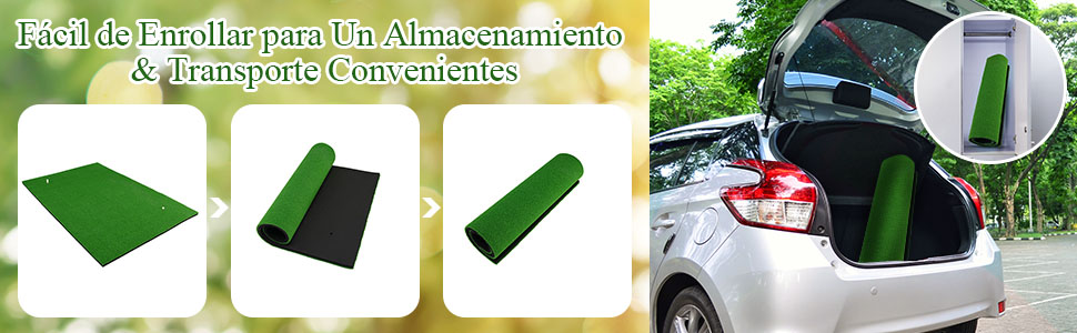 alfombrilla de golf en césped realístico