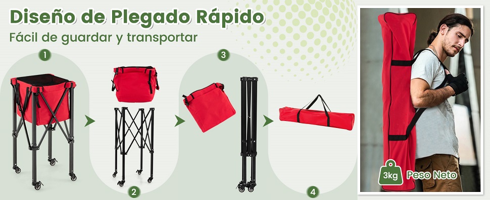 carro ligero para pelotas