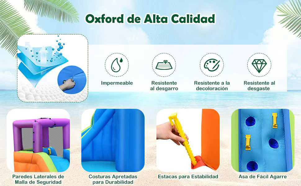 Tobogán de agua inflable