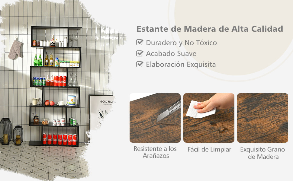 ‌‌Repisas abiertas accesibles‌