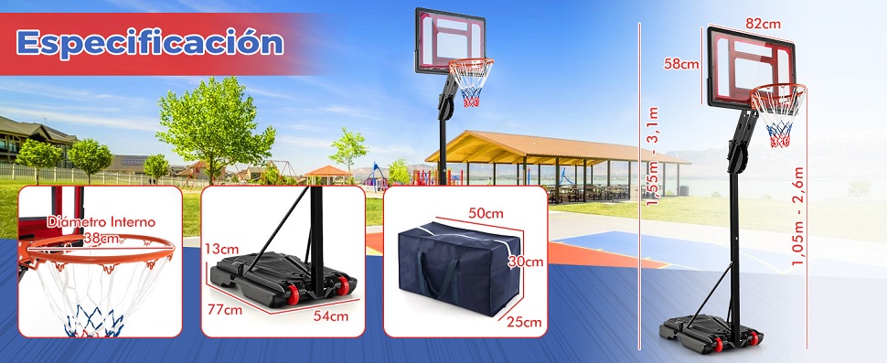 aro de baloncesto portátil
