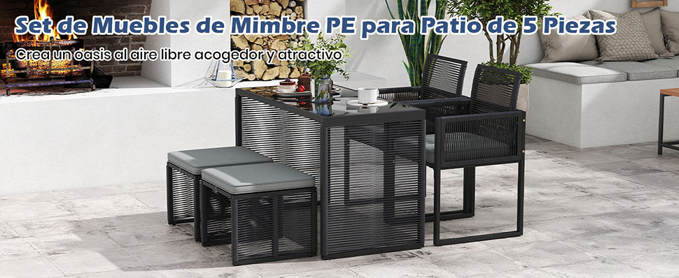 Juego de exterior 5 piezas