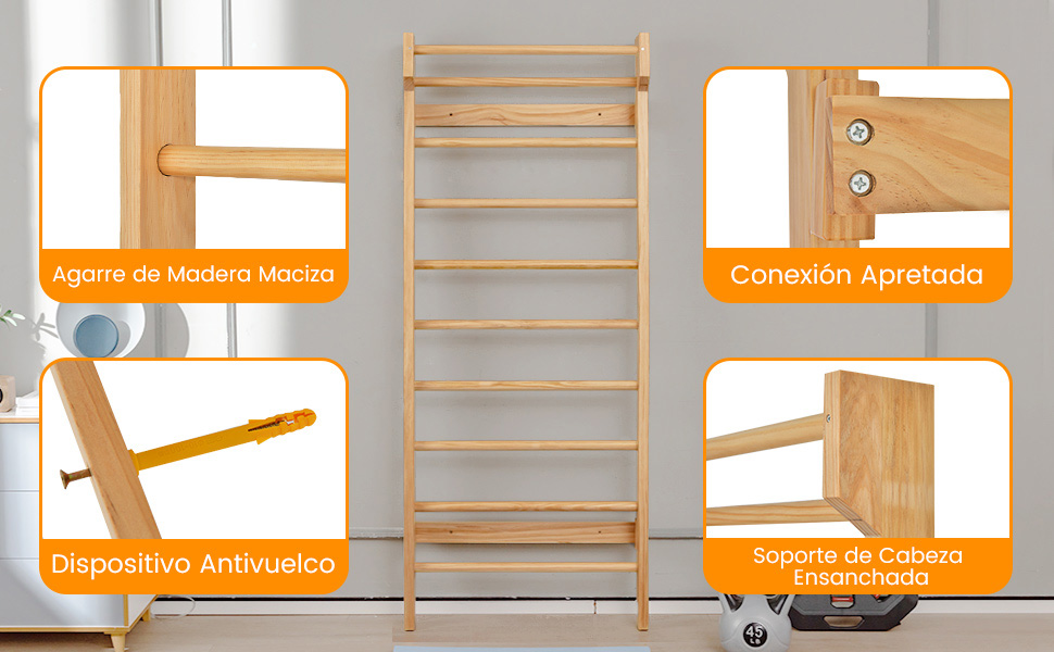 Respaldo de Madera para Fitness