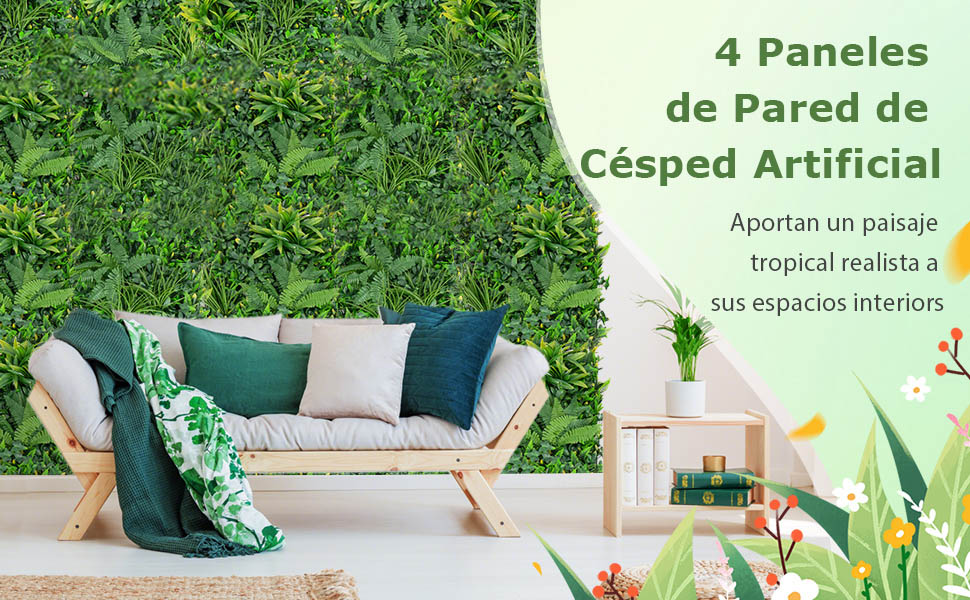 4 Piezas de Paneles de Boj