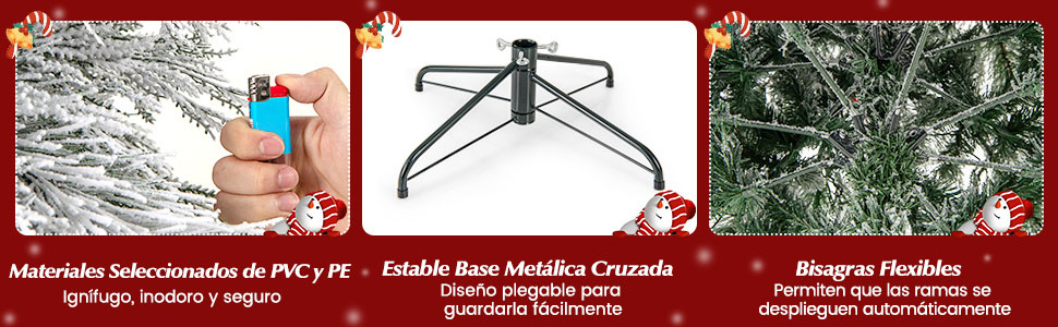 Árbol de Navidad nevado