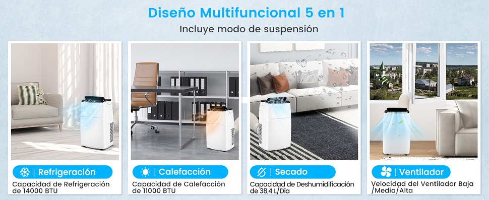 Aire acondicionado portátil compacto