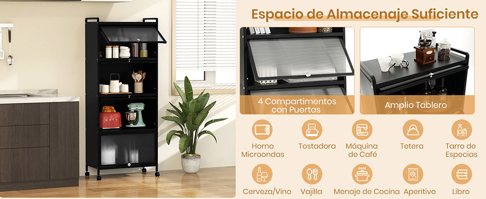 estantes de cocina