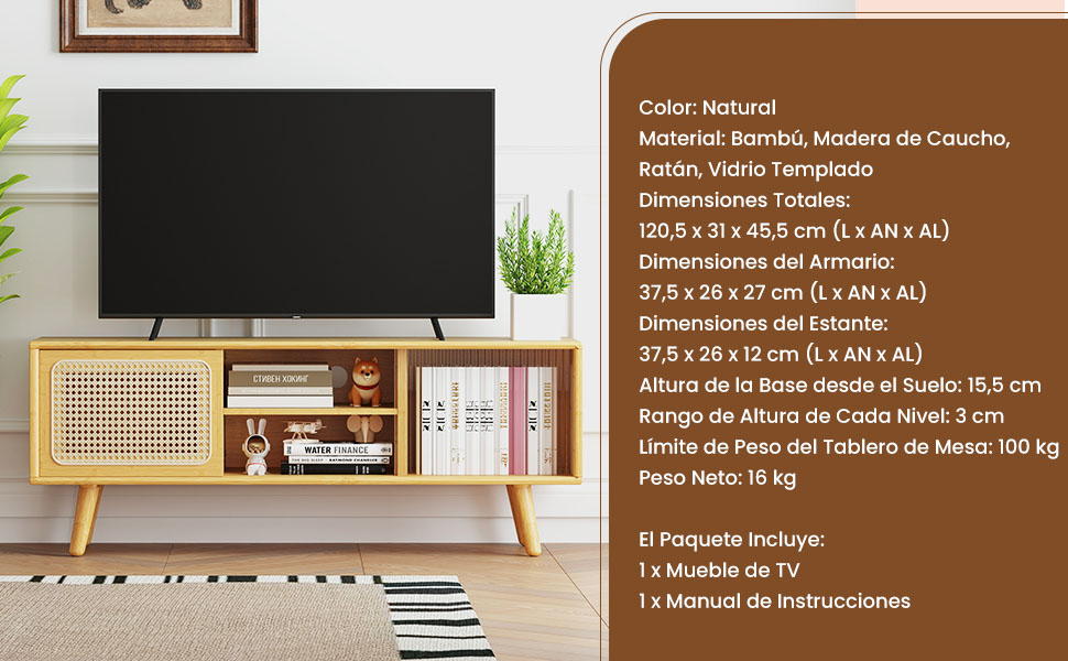 consola de TV de 50 pulgadas