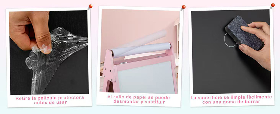 caballete de doble cara para niños