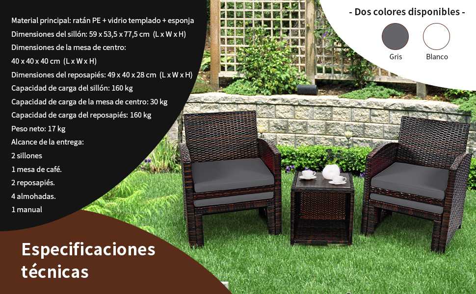 Muebles con sillas acolchadas otomanas y mesa baja