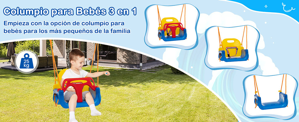 Juego de columpios multifunción