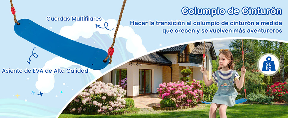 Columpio infantil para interior y exterior