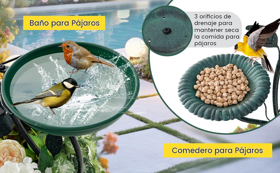 Comedero ligero para pájaros