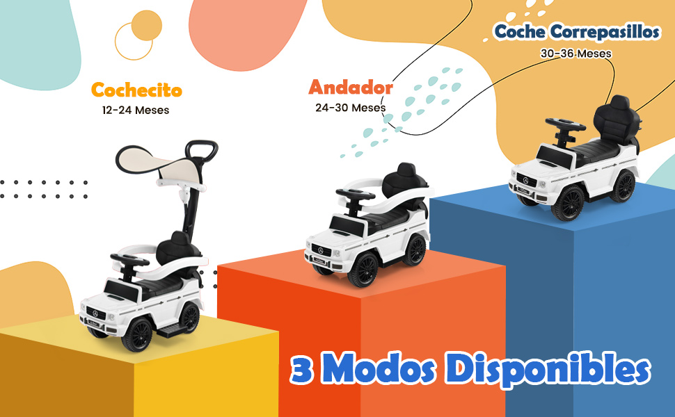 Coche de paseo para niños Mercedes Benz con licencia