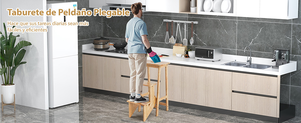 Taburete plegable de 3 peldaños