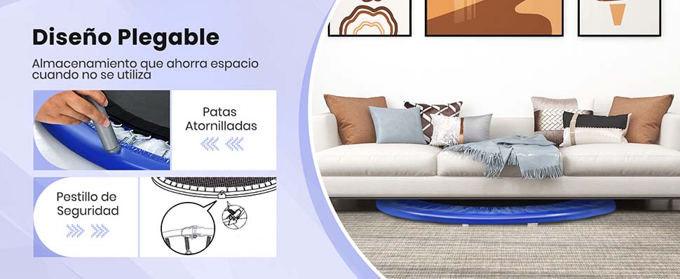cama elástica plegable con red