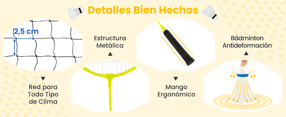 Juego de Bádminton Portátil