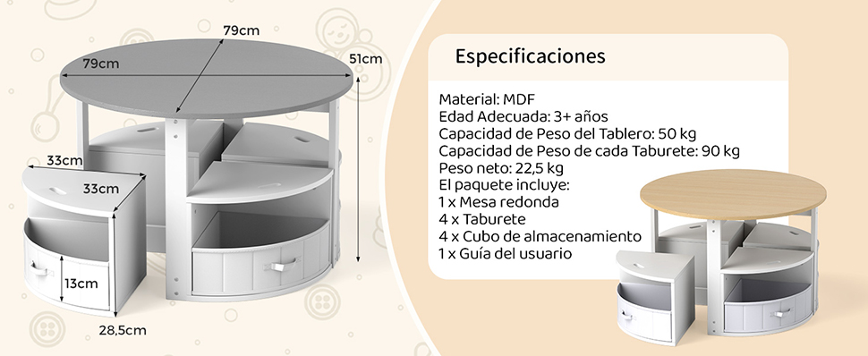 juego de mesa infantil para comedor