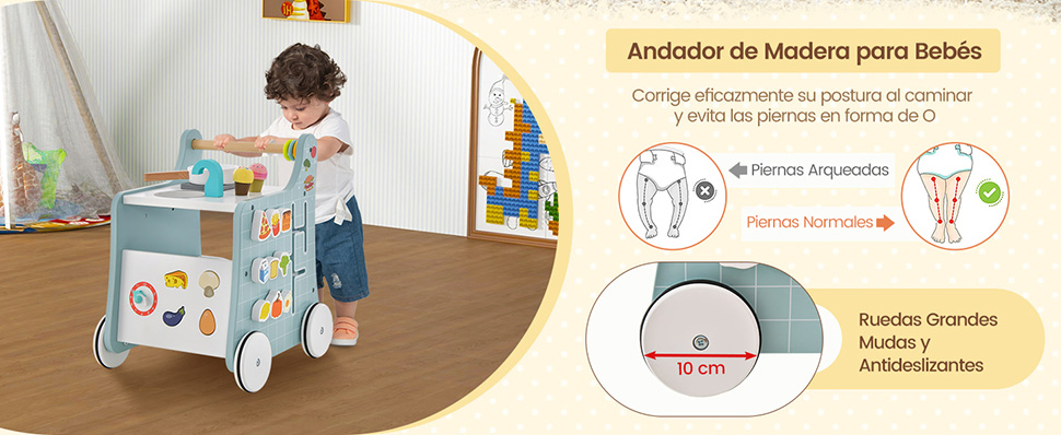 Andador empuje madera
