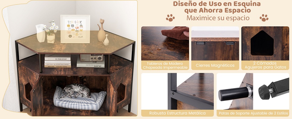 caja interior para gatos