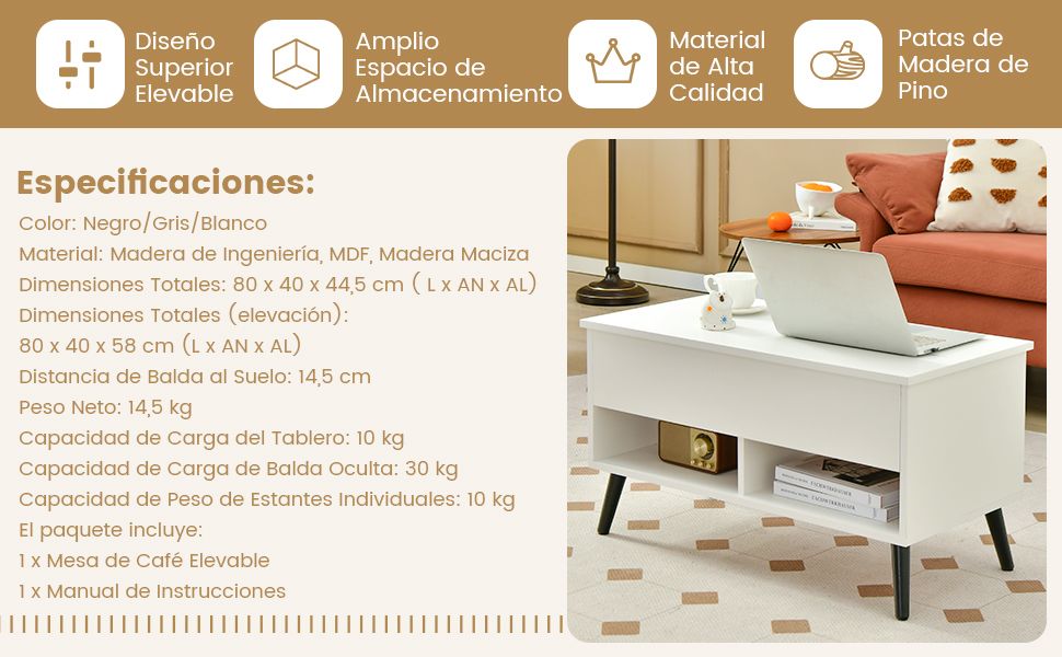 Mesa de Centro de Madera