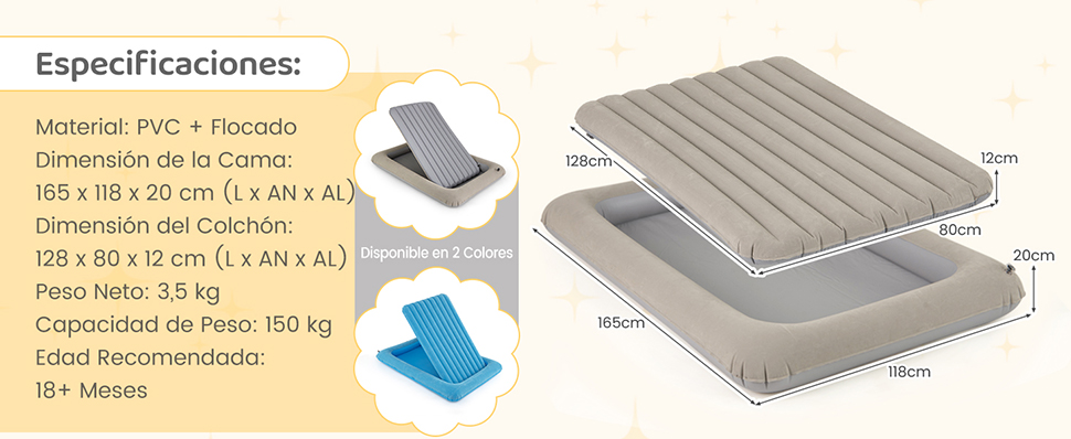 cama hinchable para niños