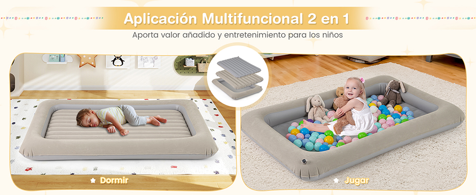 set de colchón inflable para niños