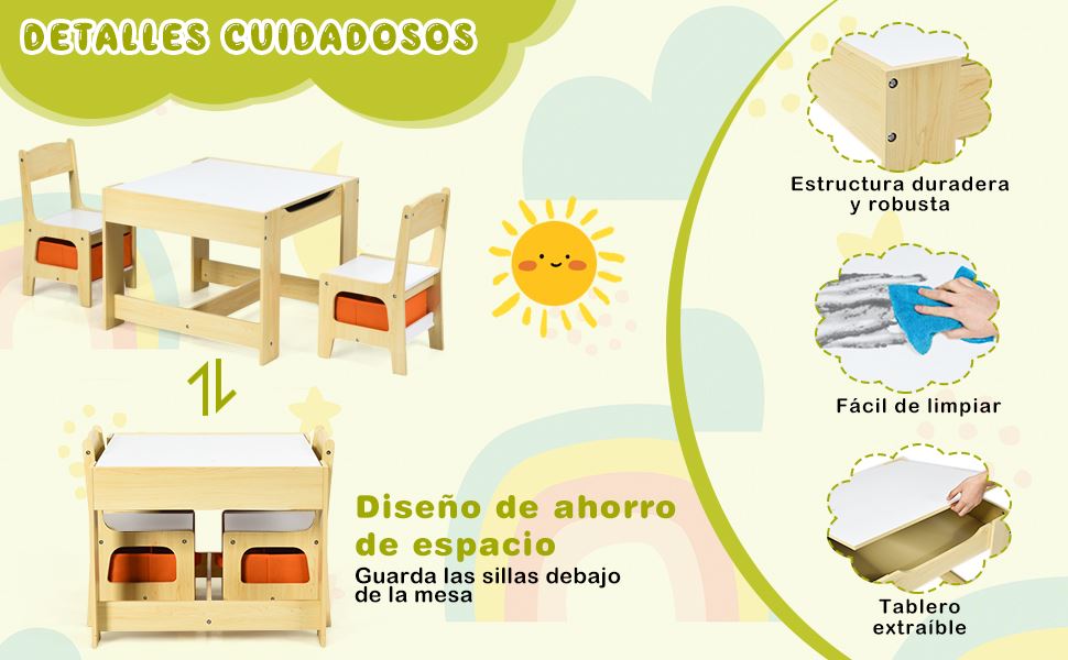 Mesa Escritorio y Silla Infantil